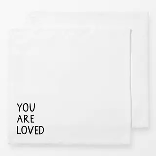 Servietten You Are Loved Schwarzweiß