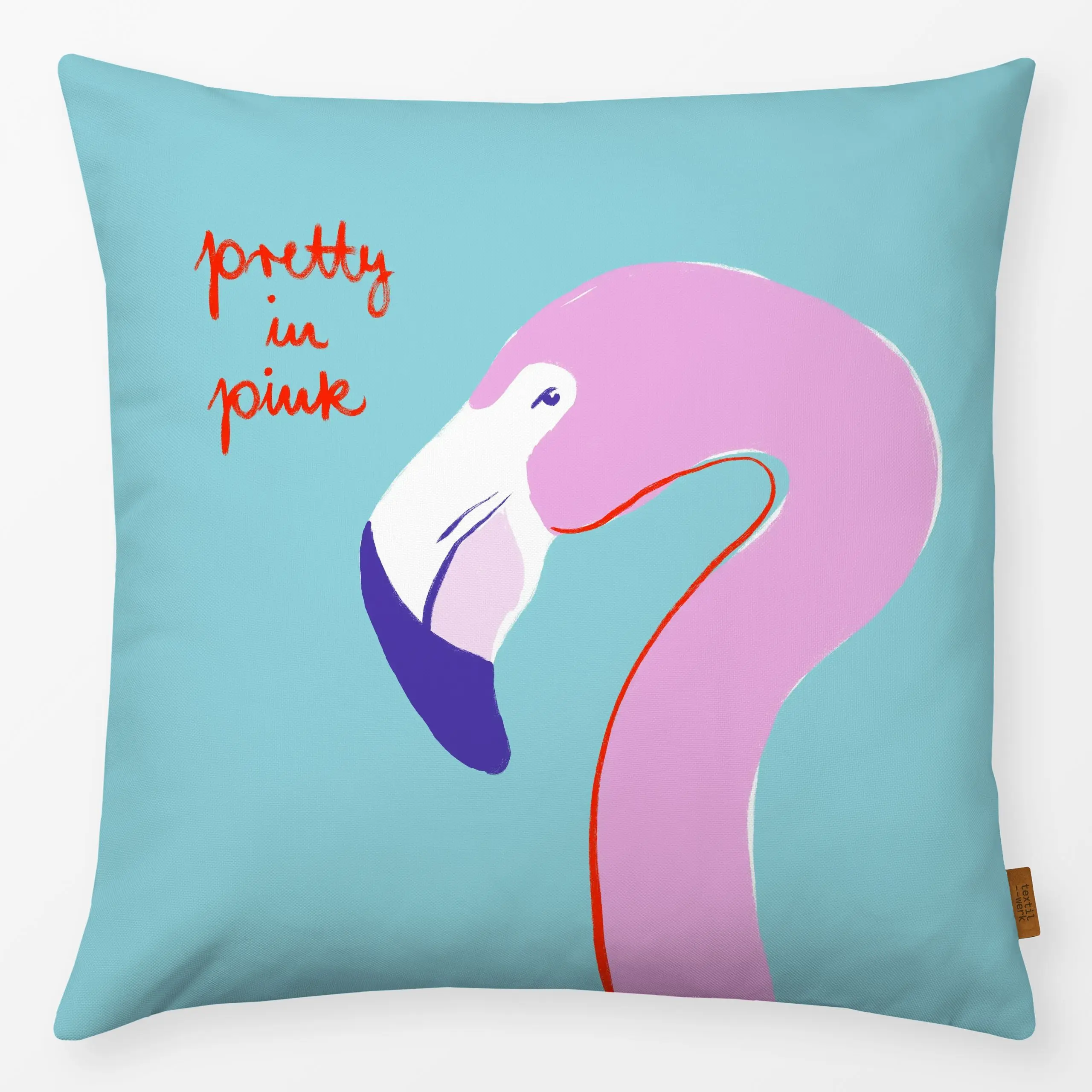 Kissen Summer Flamingo - Sommer, Tiere, Sprüche & Schriftzüge - von „Julia Schumacher"; Flamingo, Sommer, pink, pool, summer...