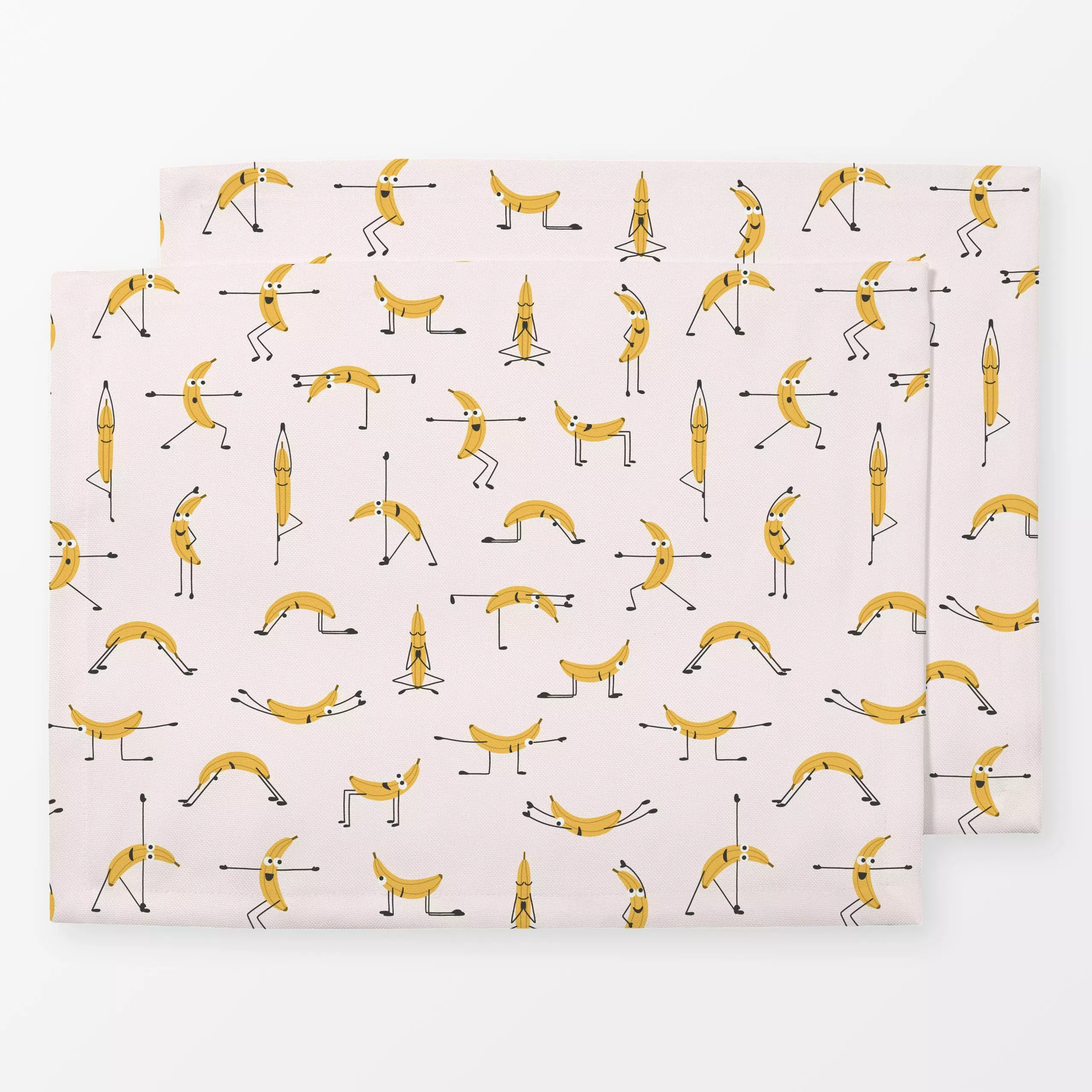 Tischset Banana Yoga, Sport, fürs Kinderzimmer, von Kathrin Woo