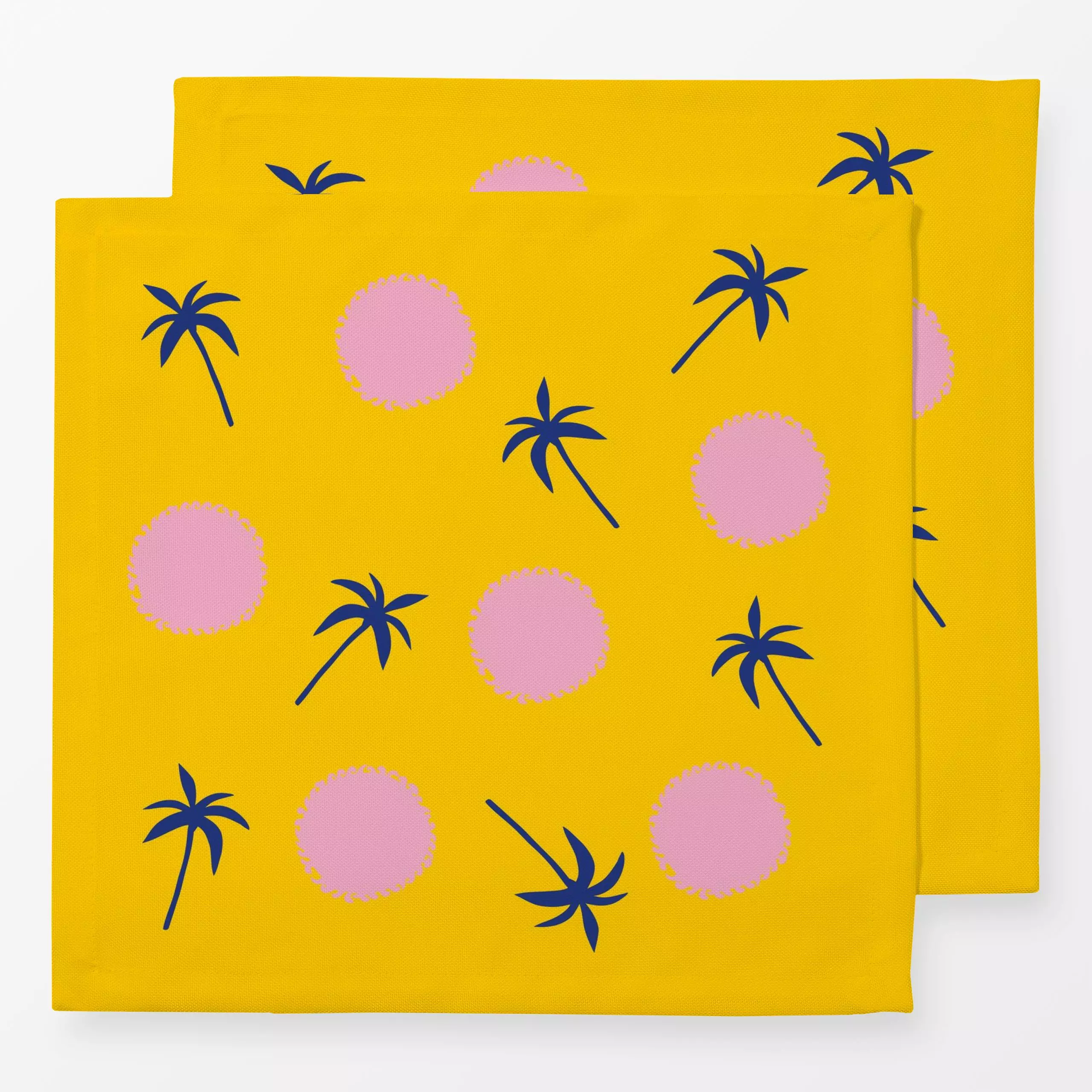 Servietten Mallorca Palmen & Sonne - Natur & Landschaft, Sommer - von „Ursula Tücks"; Kissen, Palmen, Meer, Sonne, Sommer, U...