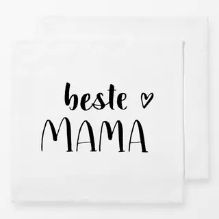 Servietten Beste Mama schwarz weiß
