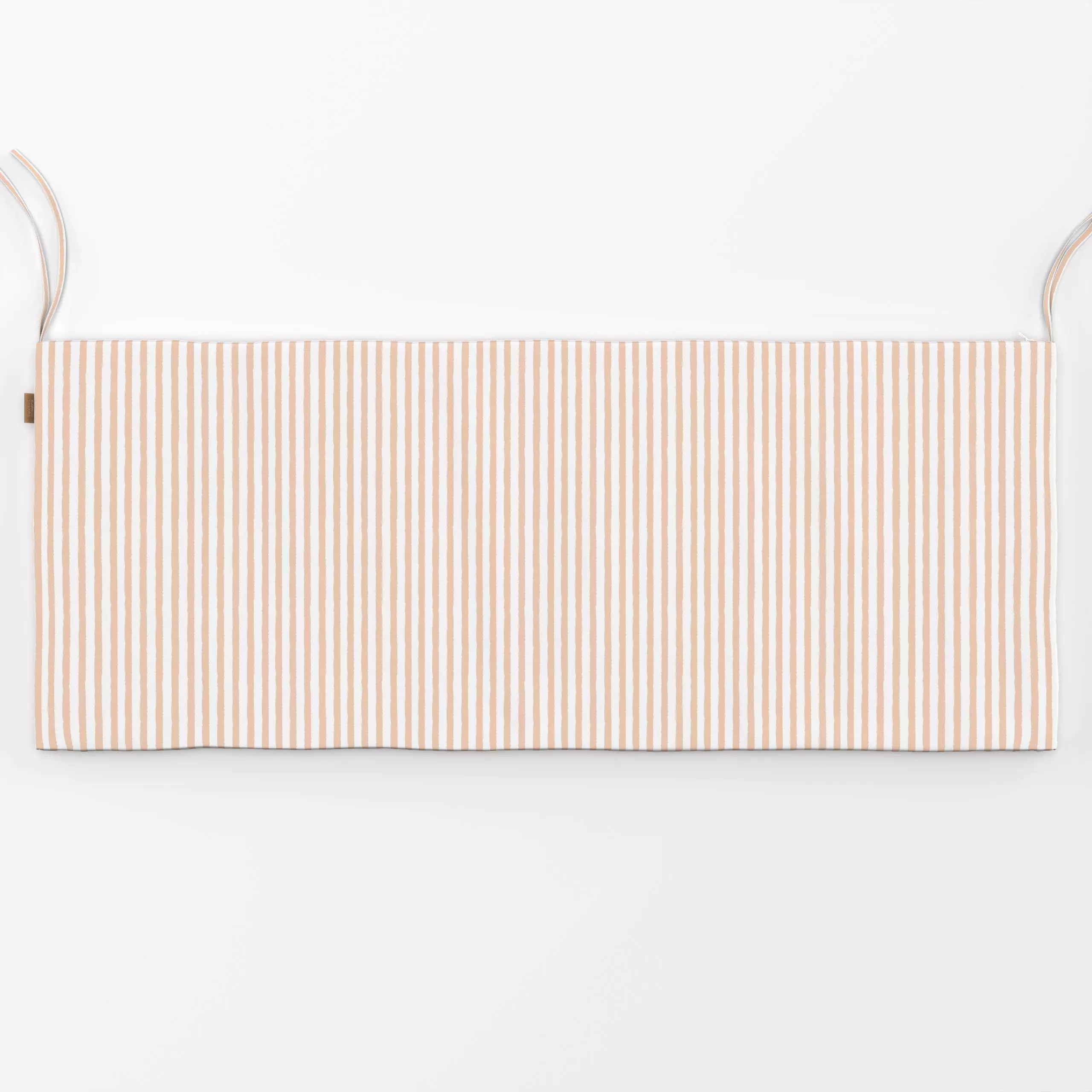 Bankauflage Streifen weiß-peach - Symbole & Muster - von „Sara Maria"; boho, hippie, Kinder, Streifen, Orange, Scandi, Nordi...