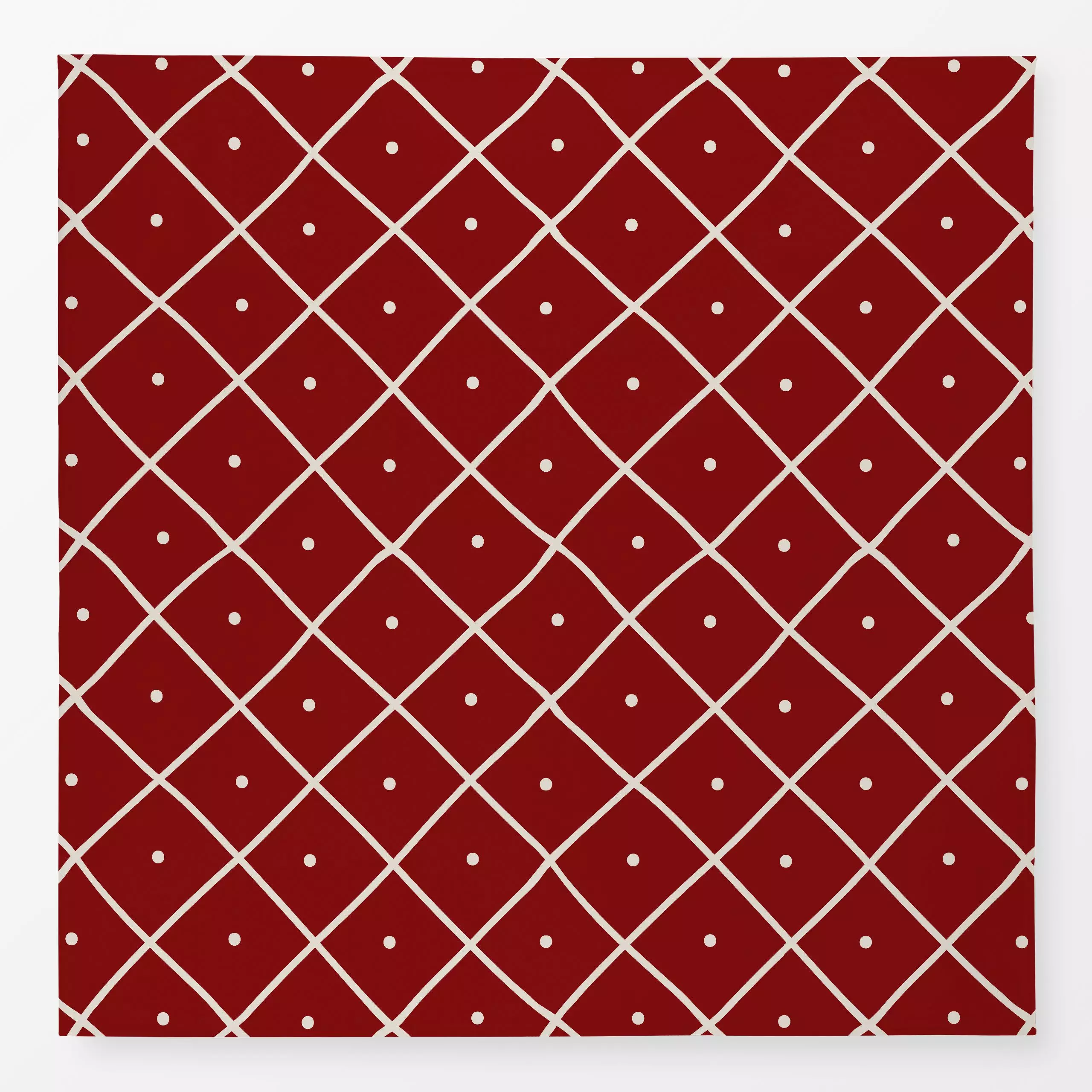 Tischdecke Diagonales Weihnachtskaro rot - Weihnachten, Symbole & Muster - von „Uta Naumann"; Karo, weihnachtlich, Weihnacht...