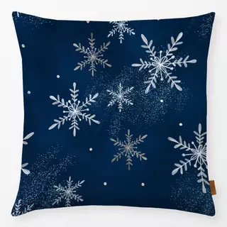 Kissen Let It Snow Blue