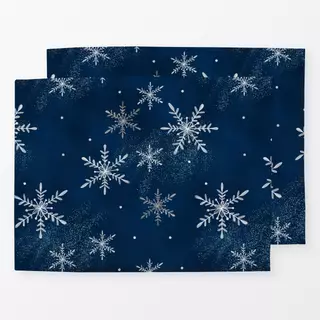 Tischset Let It Snow Blue