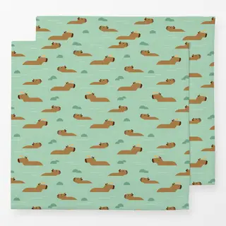 Servietten Capybara Familie