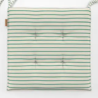 Sitzkissen Streifenmuster weiss gruen