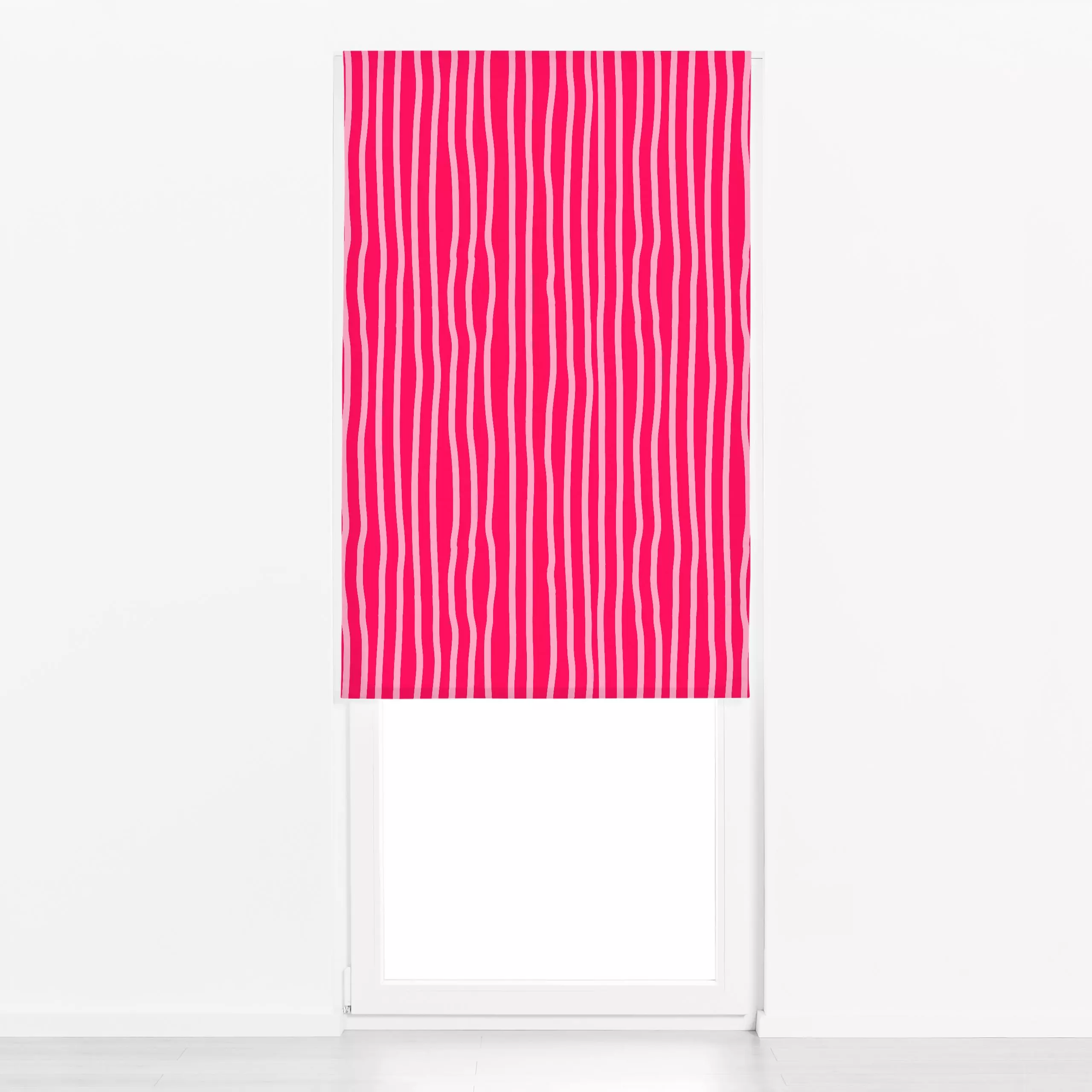 Raffrollo Pink Stripes Vertical - Symbole & Muster - von „Andrea Haase"; Linien, Streifen, rosa, Minimalismus, pink, gestrei...