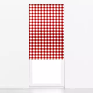 Raffrollo Sommer-Liebe Rot Weiß
