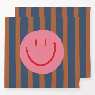 Servietten Smile Stripes blau