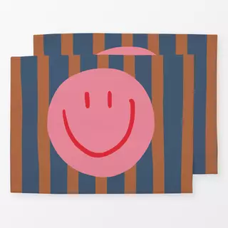 Tischset Smile Stripes blau