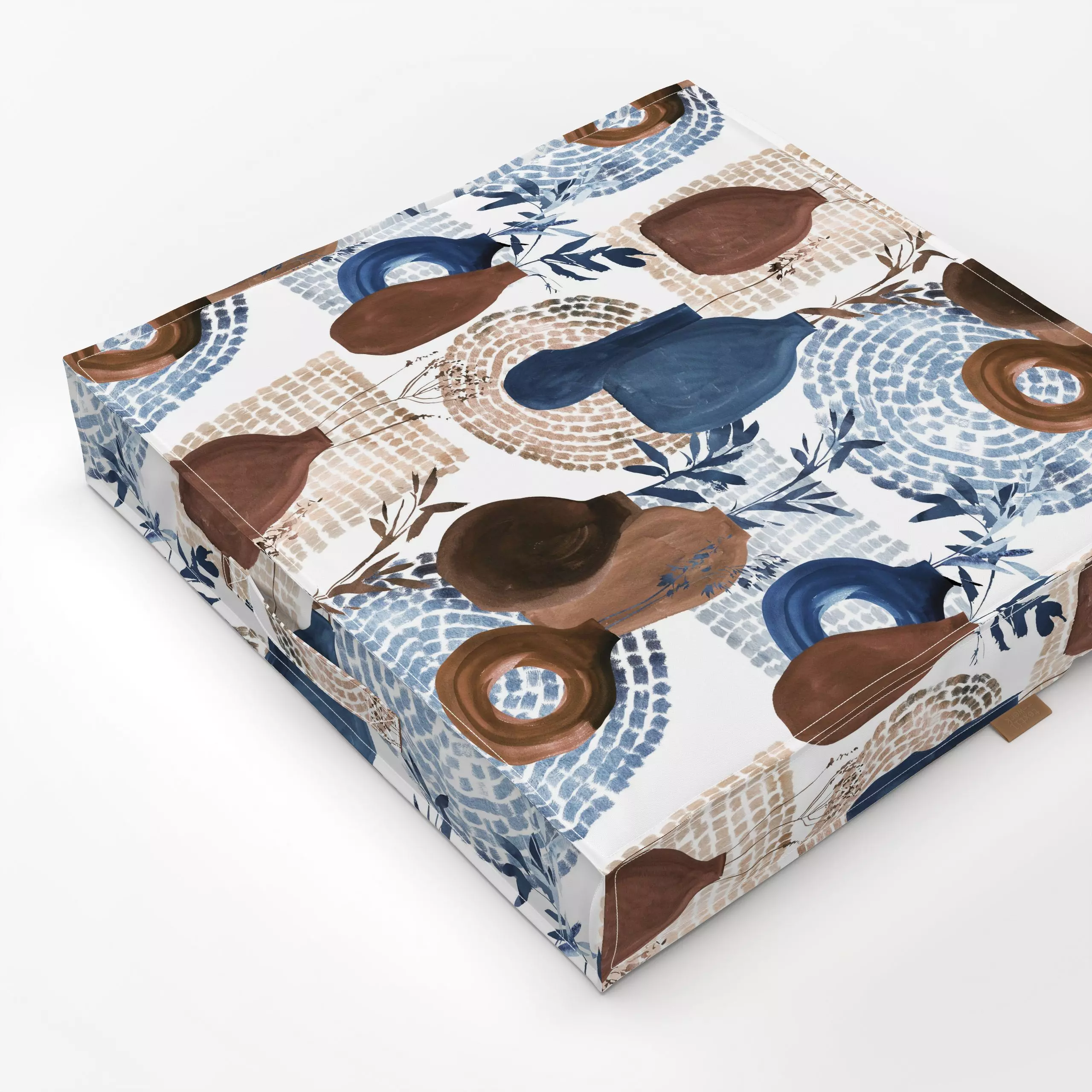 Bodenkissen Japandi Vasen - Blumen & Florales, Sommer, Symbole & Muster - von „Uta Naumann"; minimal, abstrakt, skandinavisc...