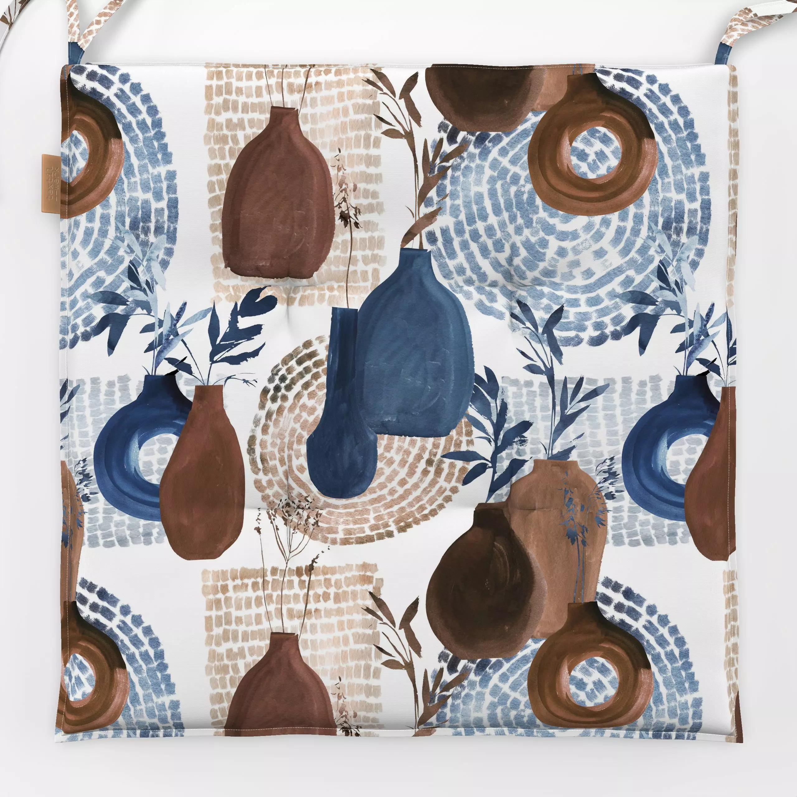 Sitzkissen Japandi Vasen - Blumen & Florales, Sommer, Symbole & Muster - von „Uta Naumann"; minimal, abstrakt, skandinavisch...