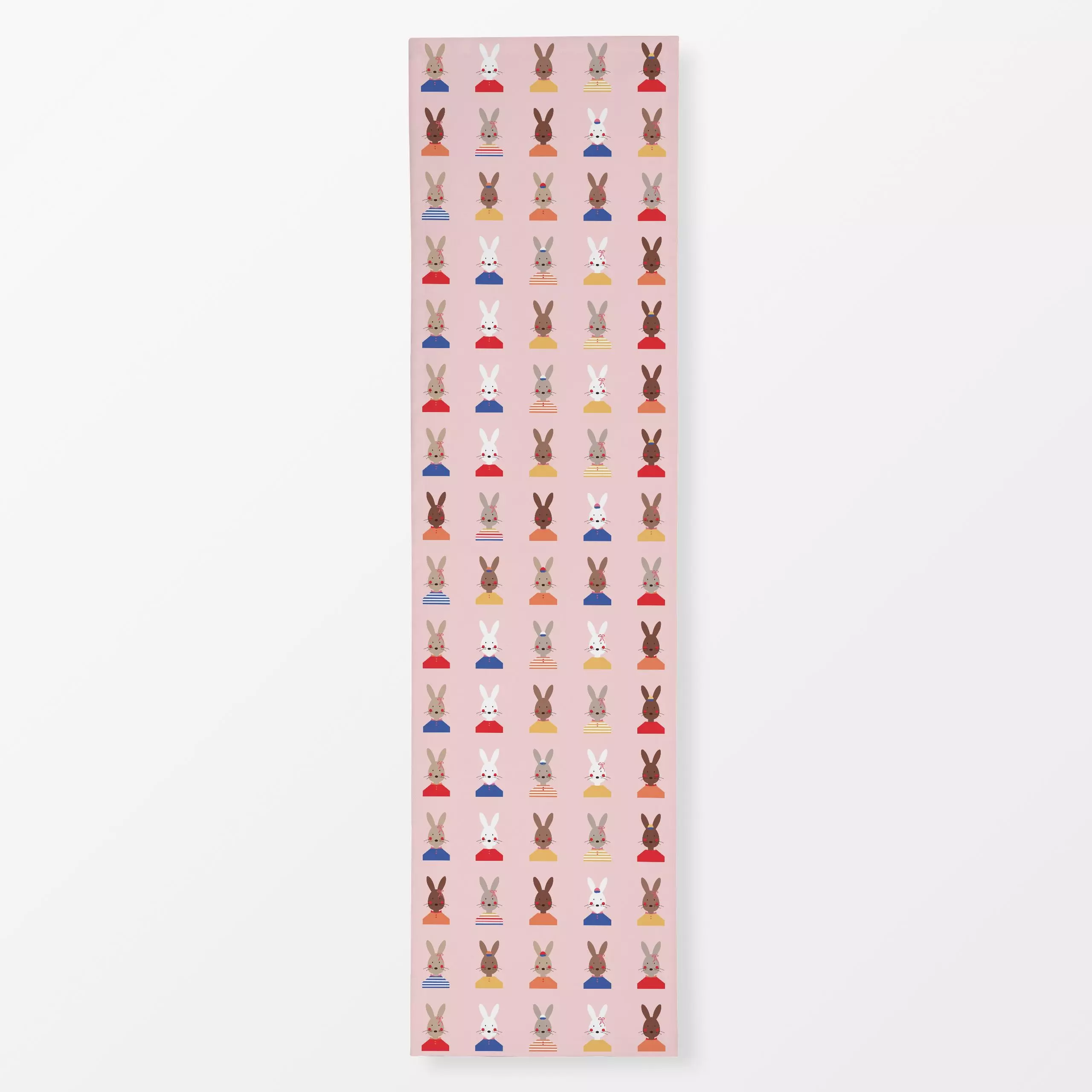 Tischläufer Bunte Hasen - Frühling, Tiere, Ostern - von „Jana Moßmann"; Ostern, Osterhase, bunt, hasen, osterhasen, Osterfes...