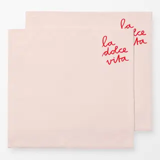 Servietten La Dolce Vita Rot Wendekissen