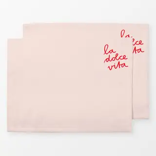 Tischset La Dolce Vita Rot Wendekissen