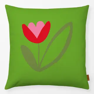 Kissen Tulpe grün