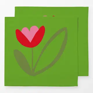 Servietten Tulpe grün