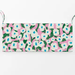 Bankauflage Blumenranken rosa weiß