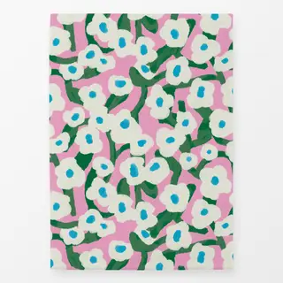 Geschirrtücher Blumenranken rosa weiß