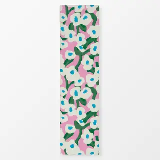 Tischläufer Blumenranken rosa weiß