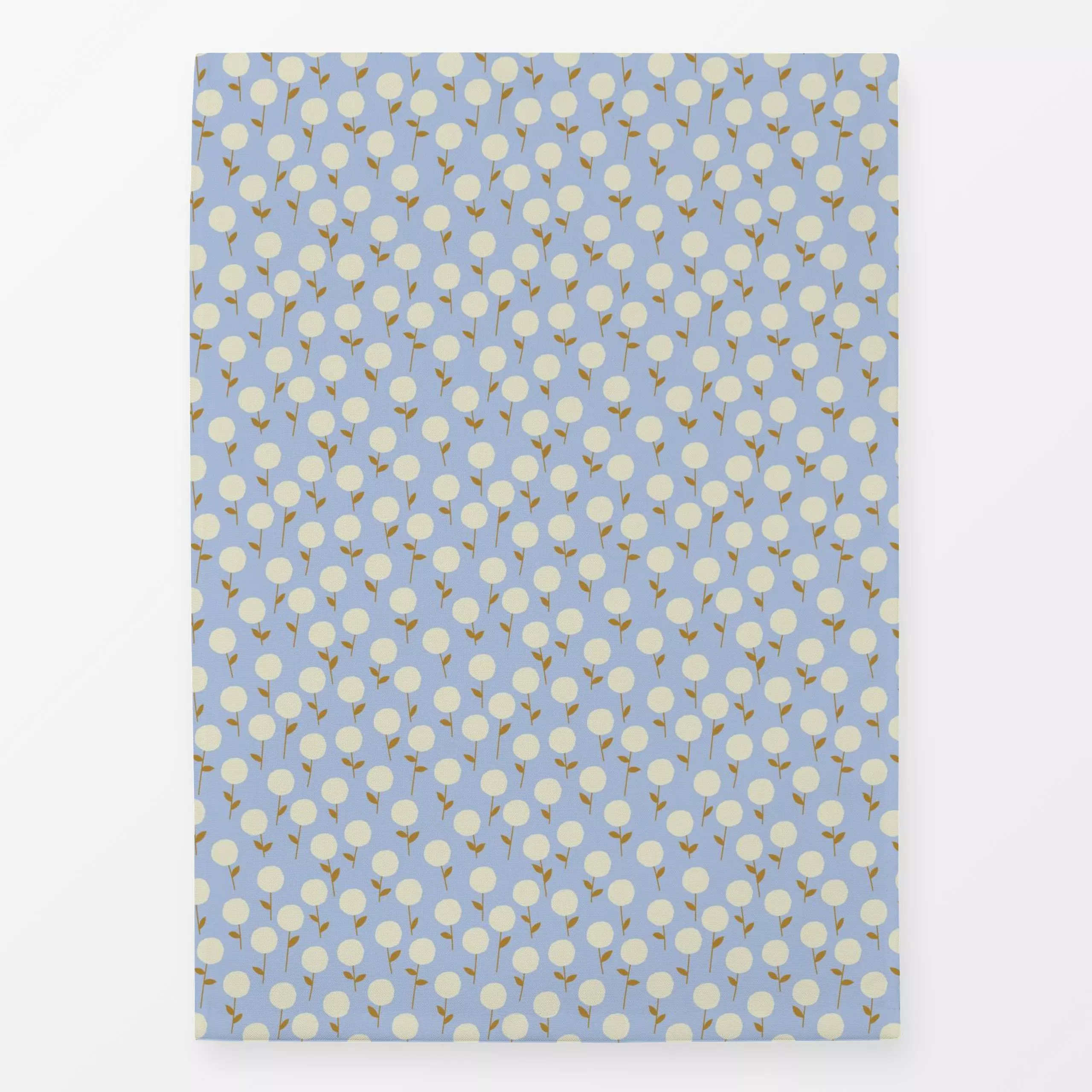 Geschirrtücher Scandi Blumen Hellblau - Blumen & Florales, Symbole & Muster - von „DEINKI Studio"; Punkte, Blumen, Blüten, S...