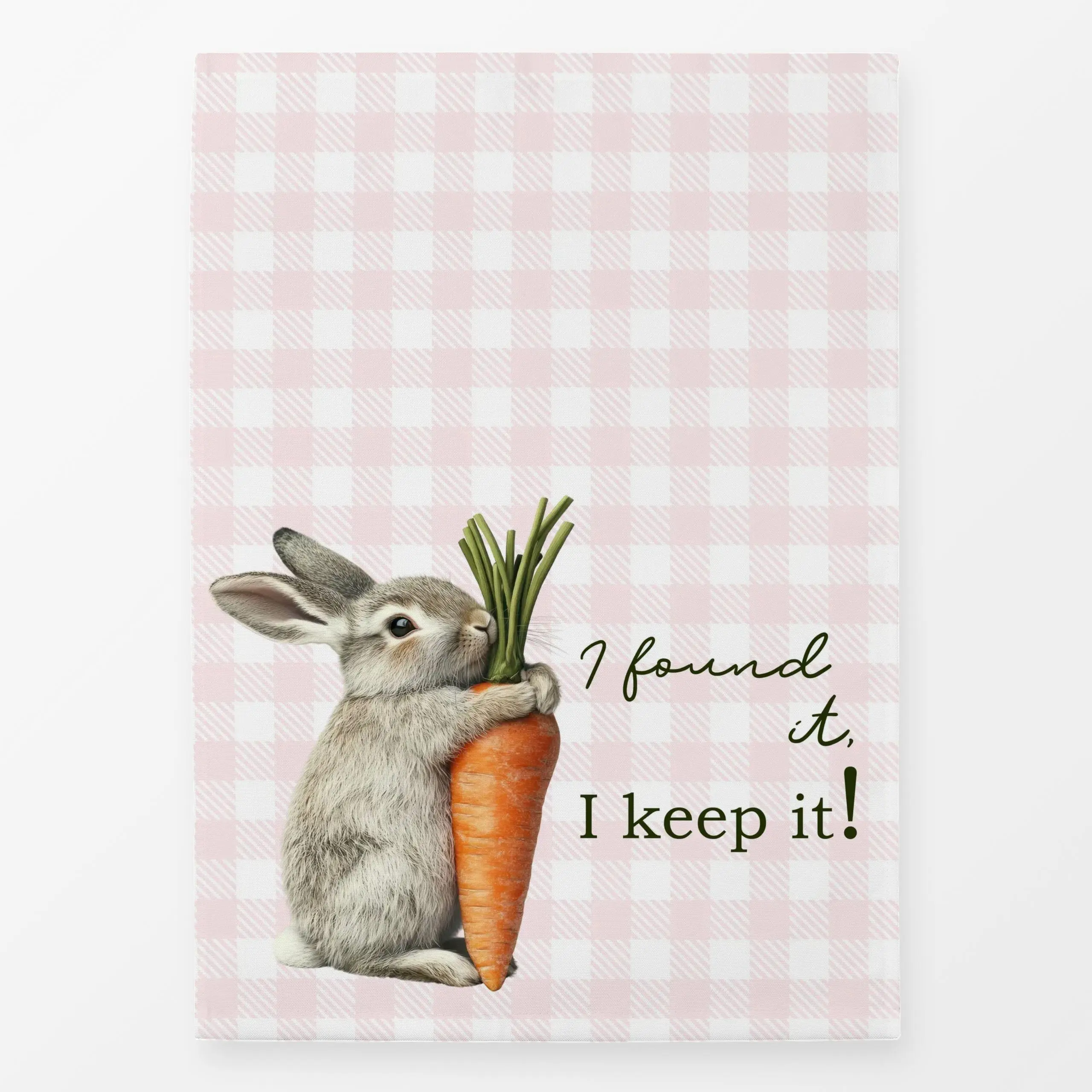 Geschirrtücher Ich behalte meine Möhre - Frühling, Tiere, Ostern - von „Uta Naumann"; Hase, niedlich, Ostern, Osterhase, typ...