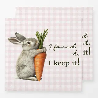 Servietten Ich behalte meine Möhre