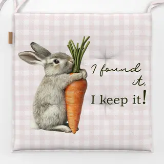 Sitzkissen Ich behalte meine Möhre