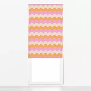 Raffrollo Retro Zickzack Wellen Muster