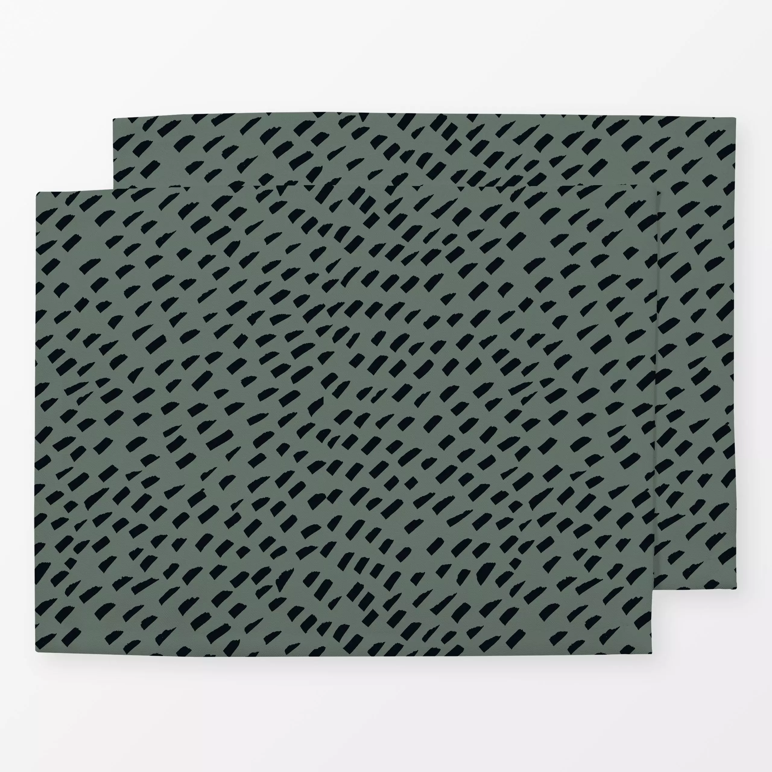 Tischset Marker green - Herbst, Symbole & Muster - von „Julia Schumacher"; Kissen, Striche, Salbei, diagonal, gestreift, mar...