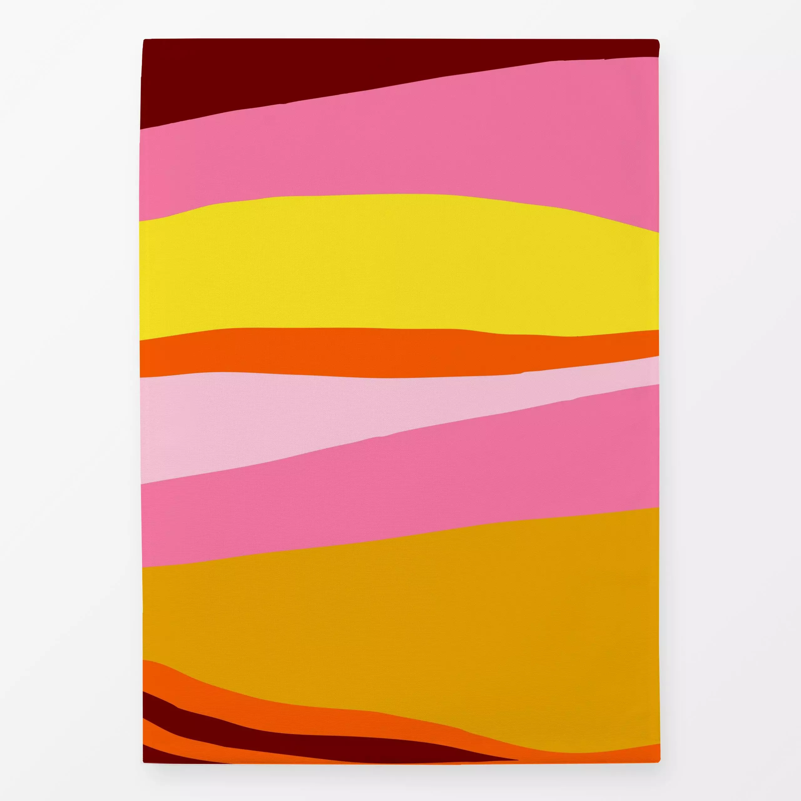 Geschirrtücher Sommer Wellen 3 - Sommer, Symbole & Muster - von „Studio Memb"; abstrakt, Sommer, wellen, pink, bunt, gelb, l...