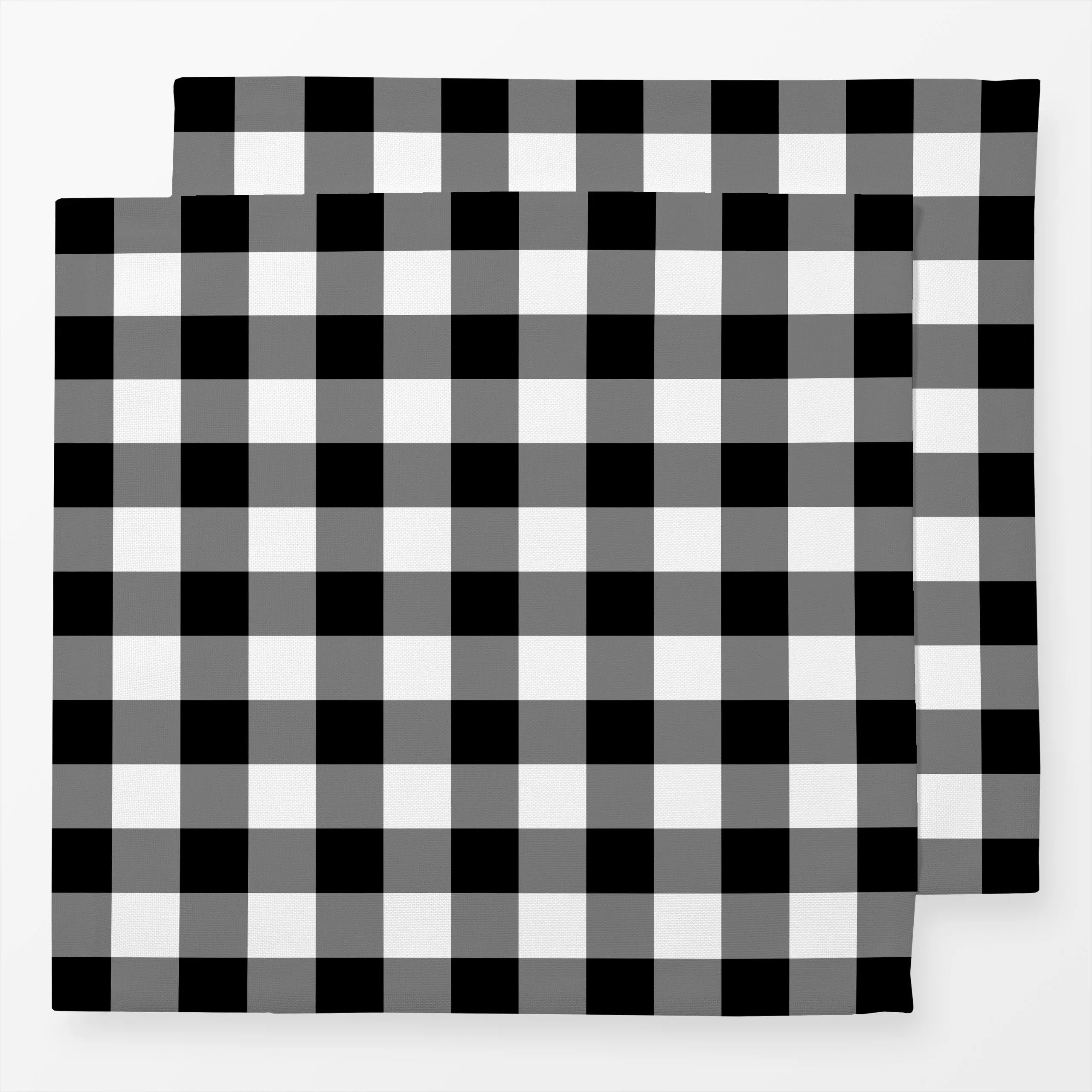 Servietten Big Checks Black and White - Symbole & Muster - von „Karen Menzenbach x so.leben.wir"; Muster, schwarz, Weihnacht...