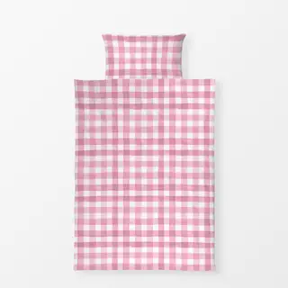 Bettwäsche Karo Gingham Watercolor Pink