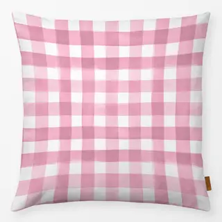 Kissen Karo Gingham Watercolor Pink