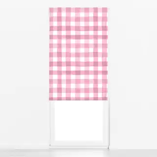 Raffrollo Karo Gingham Watercolor Pink