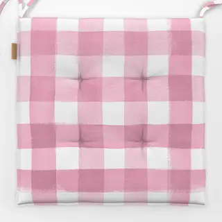 Sitzkissen Karo Gingham Watercolor Pink