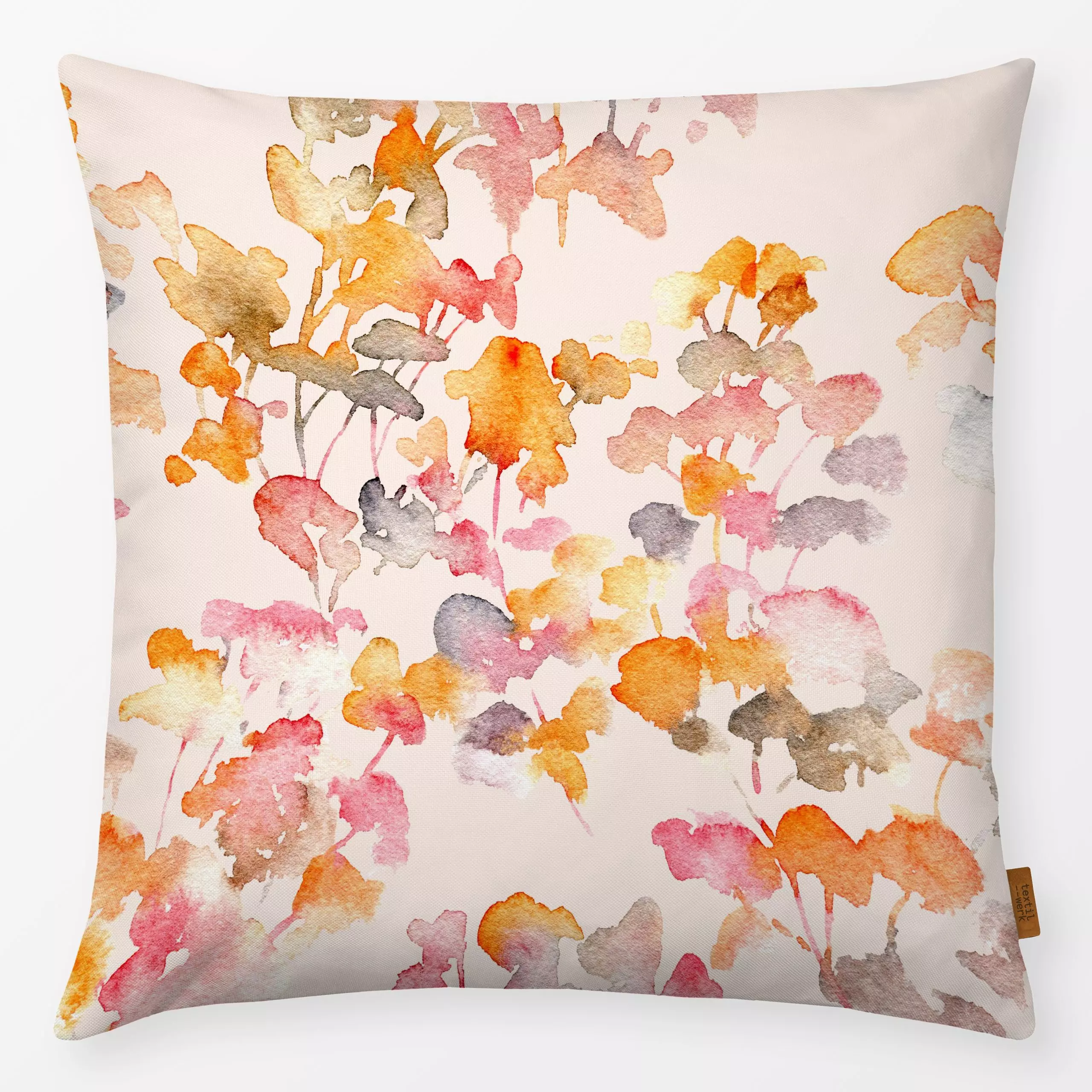 Kissen Summerflorals - Blumen & Florales, Sommer - von „youdesignme"; floral, romantisch, Romantik, watercolour, youdesignme...