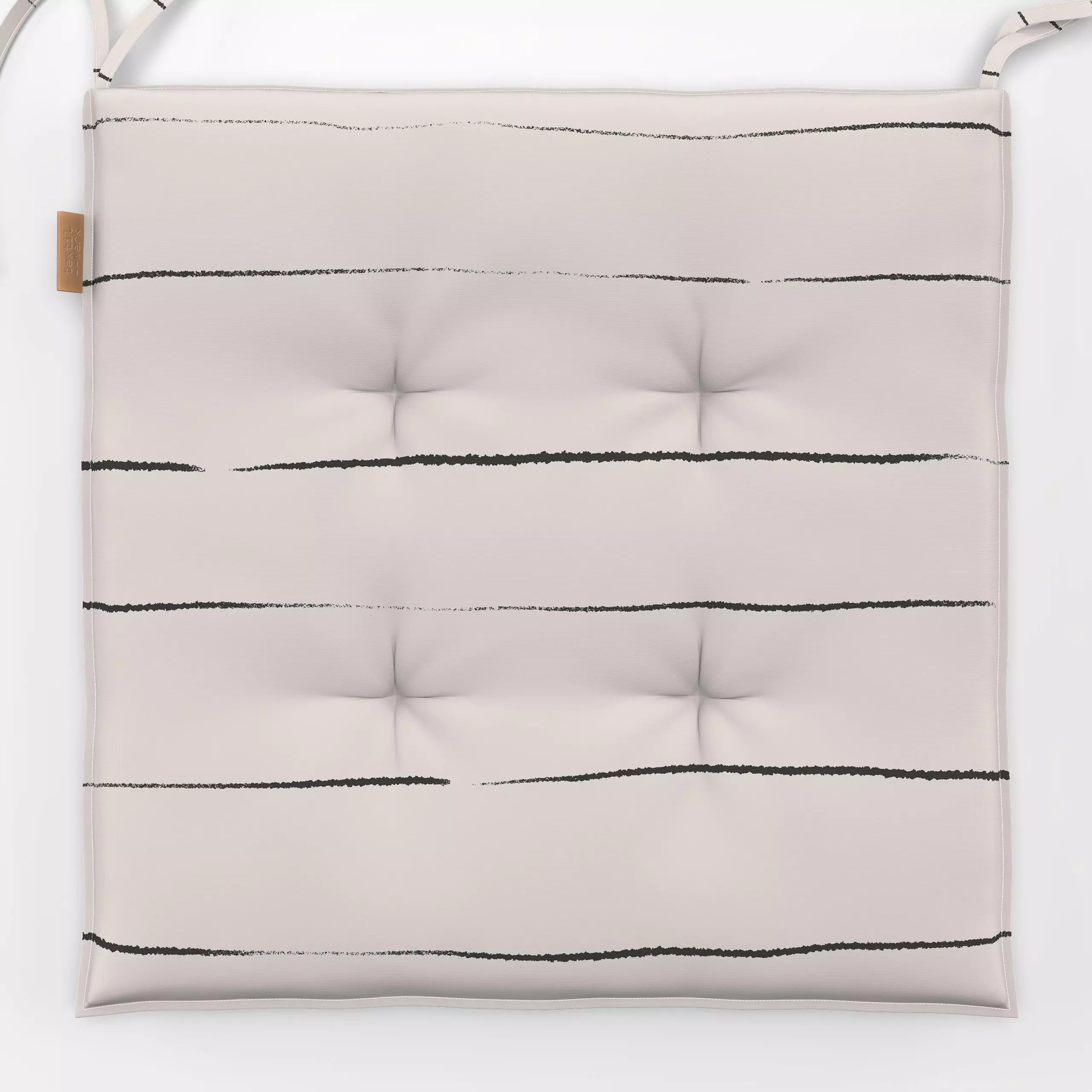 Sitzkissen Stripes soft beige - Symbole & Muster - von „Julia Schumacher"; minimal, Streifen, lineart, gestreift, juliaschum...