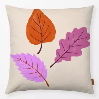 Kissen Herbstblätter pink orange