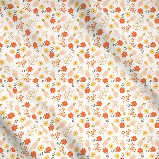 Meterware Muster Blumen und Beeren