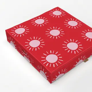 Bodenkissen Sonne rot