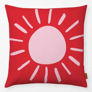 Kissen Sonne rot