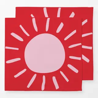 Servietten Sonne rot