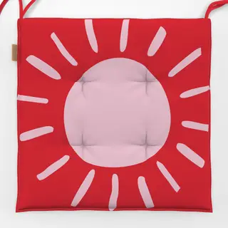 Sitzkissen Sonne rot