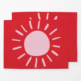 Tischset Sonne rot