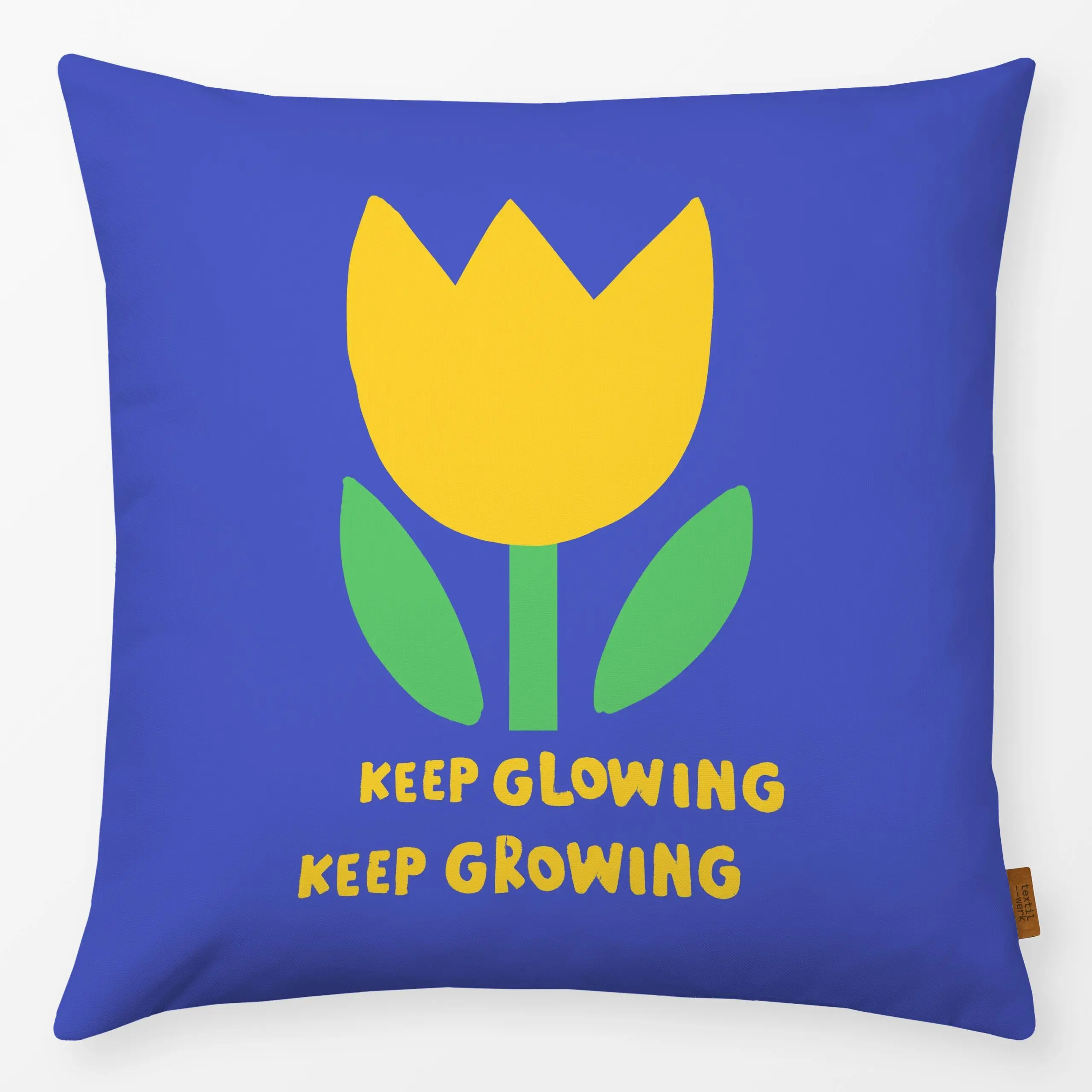 Kissen Weiter strahlen Tulpe - Blumen & Florales, Frühling, Ostern - von „Julia Reyelt"; Blumen, Garten, Tulpen, Fruehling, ...