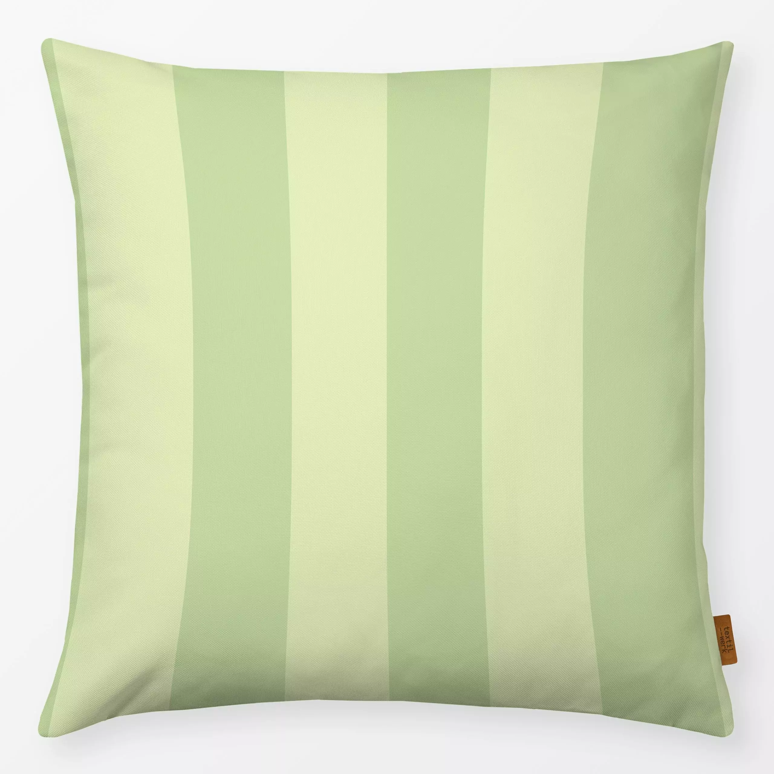 Kissen Matcha Lover Stripes - Sommer, Symbole & Muster - von „Studio ROSAGRAU"; stripes, gestreift, Sommerlich, Blockstreife...