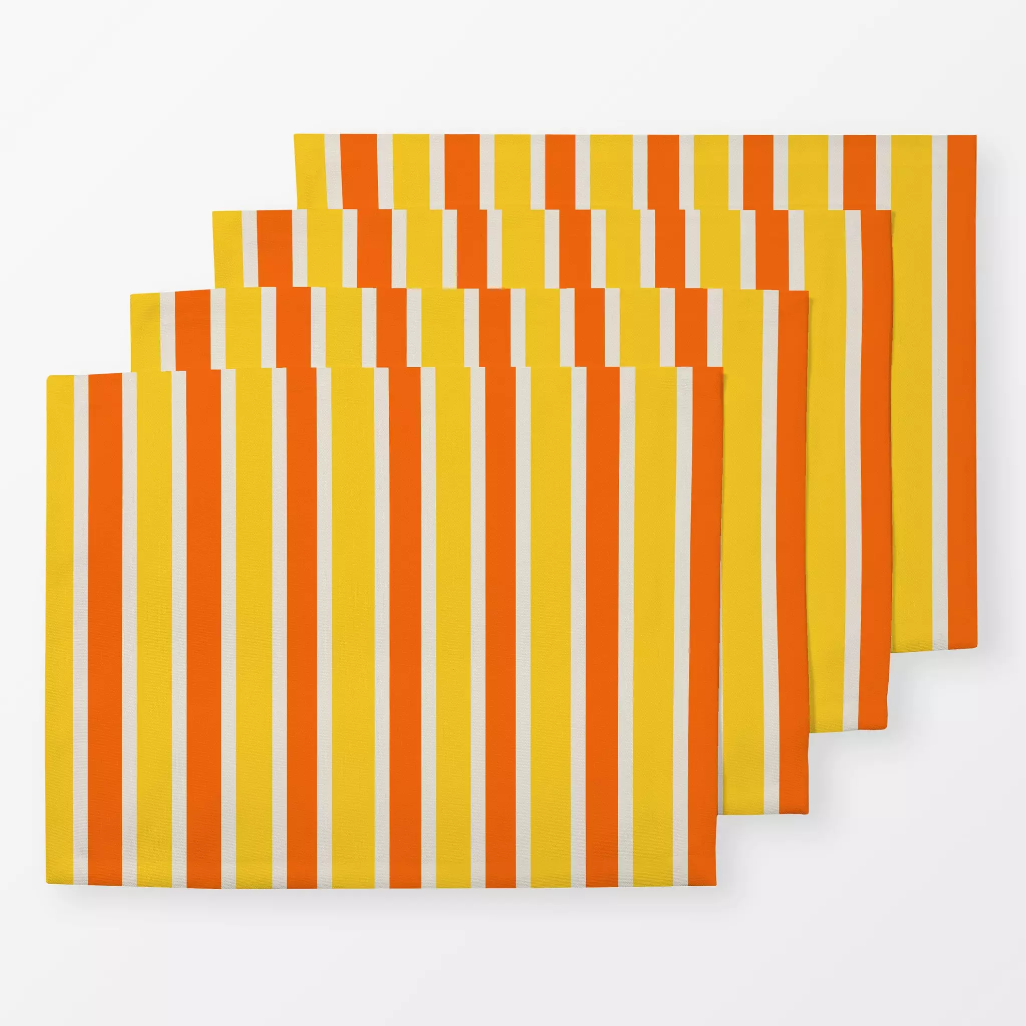 Tischset Stripes Yellow Orange Beige Stripes Yellow Orange Beige