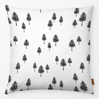 Kissen Black Ink Winter Forest